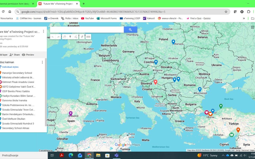Naša škola sudjeluje u međunarodnom eTwinning projektu “Future Me”